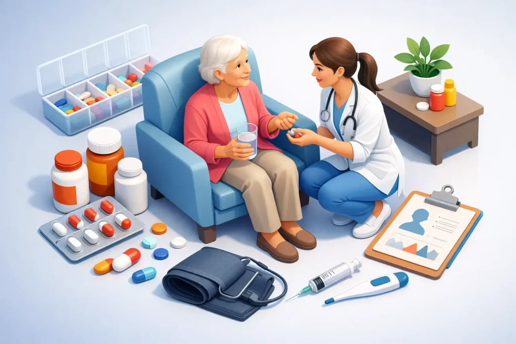 Administración de medicamentos en adultos mayores