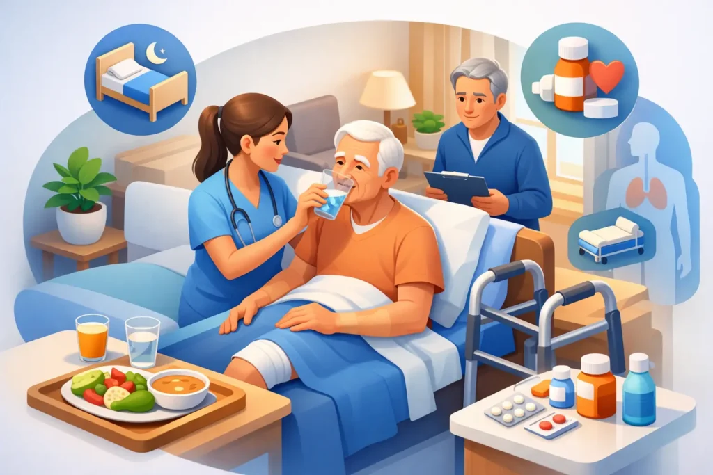 Cuidados después de cirugía en adultos mayores