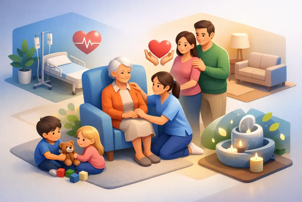 Cuidado geriátrico que da calma a la familia