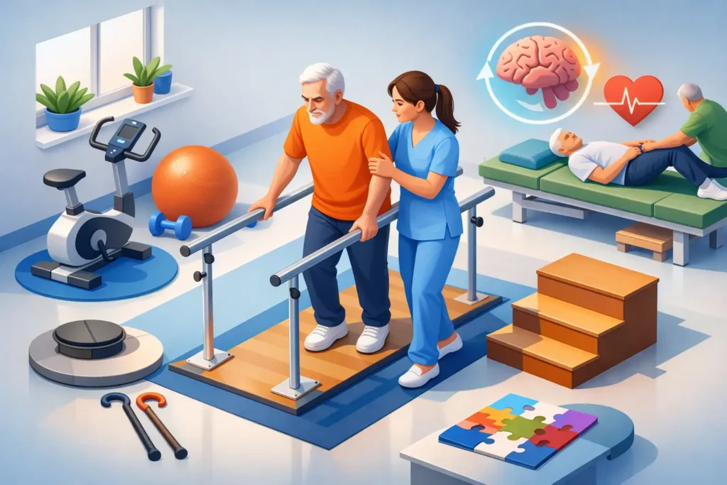 Rehabilitación geriátrica: qué mejora de verdad