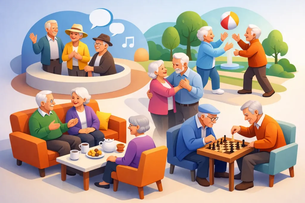 Beneficios de la socialización en adultos mayores