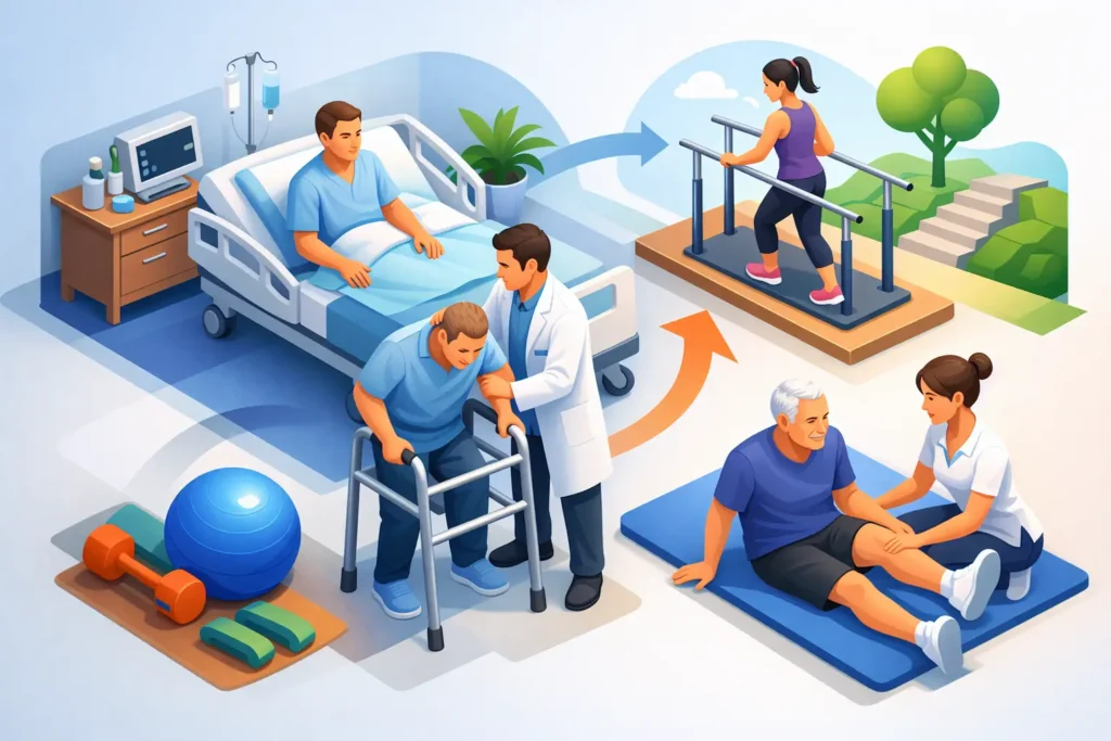 Cómo mejorar movilidad tras hospitalización