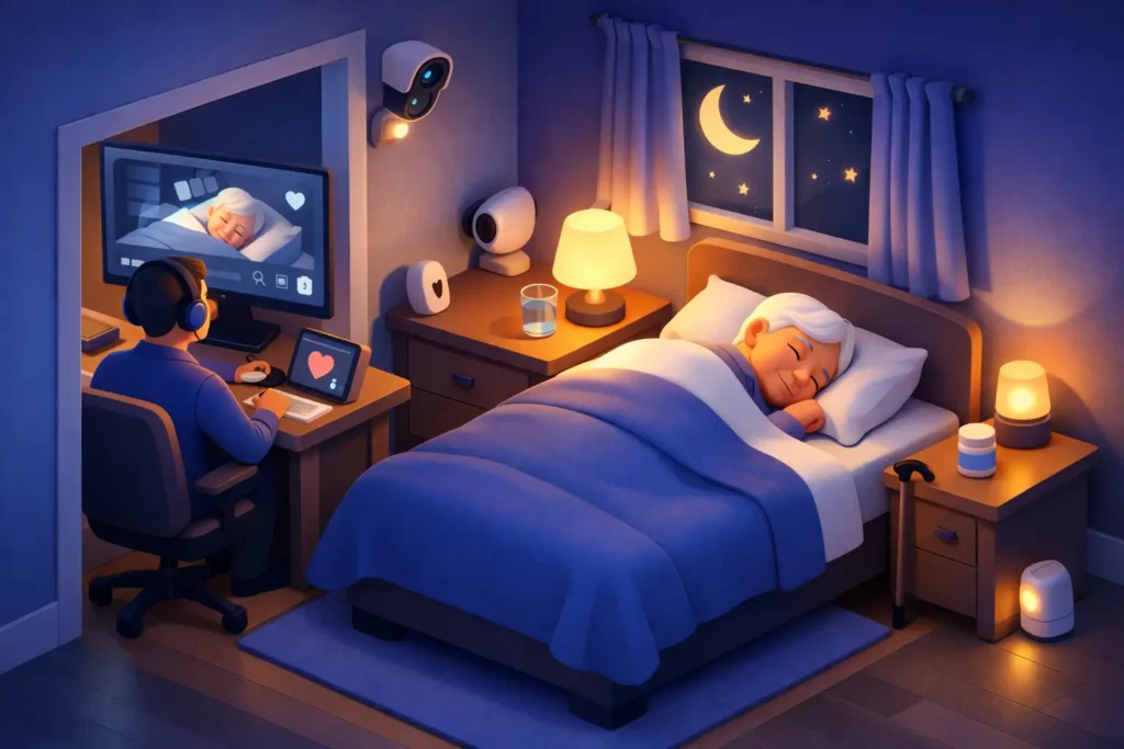 Cuidado nocturno para mayores: qué vigilar