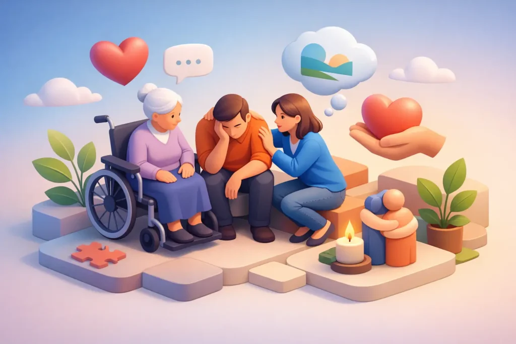 Acompañamiento emocional para cuidadores familiares